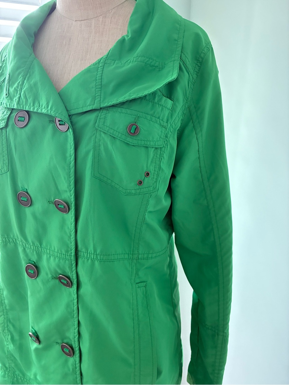 Hurley Women's Green Double Breasted Utility Jacket - Picture 2 of 11